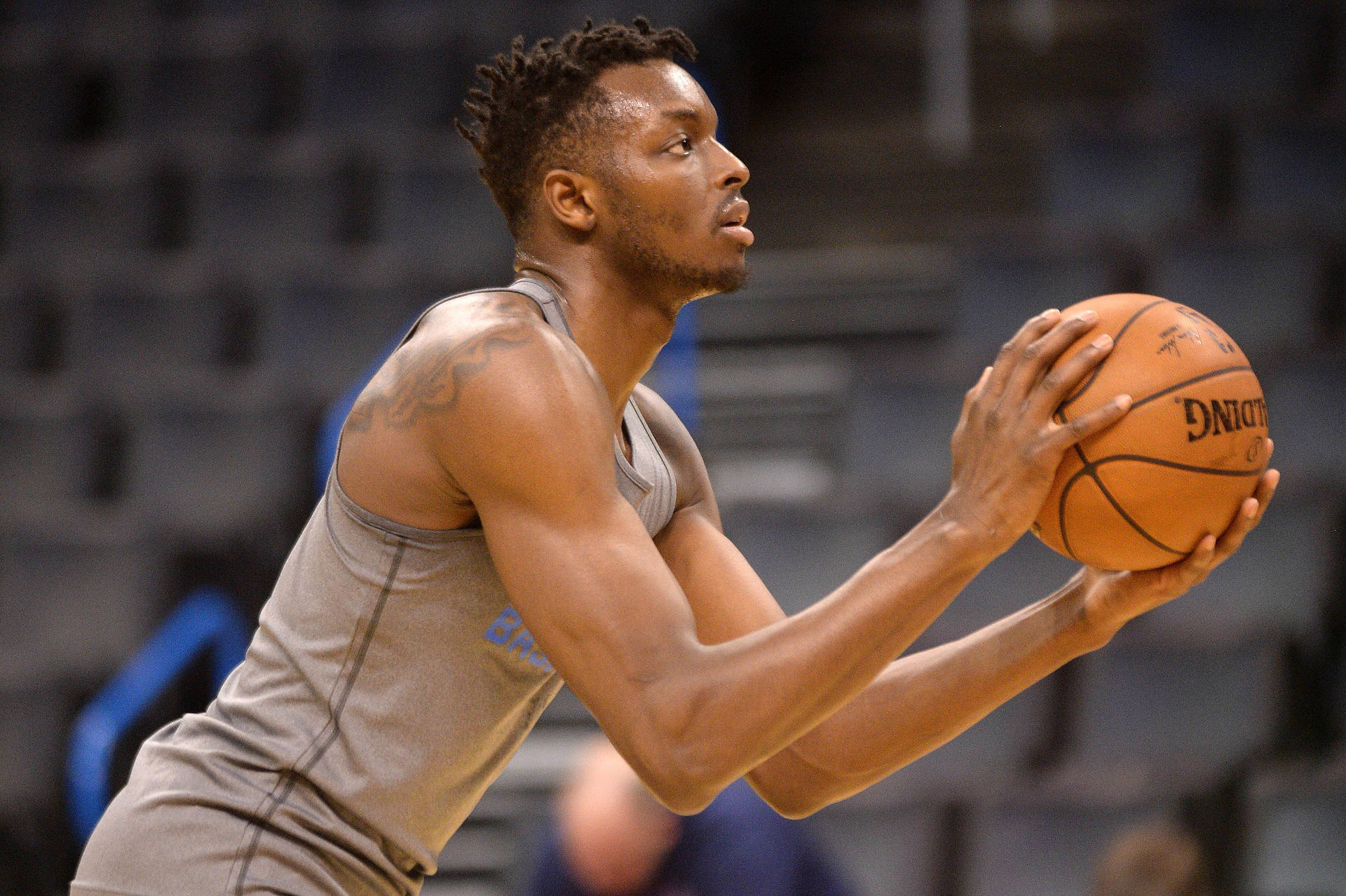 Jerami Grant Showing Muscles Background