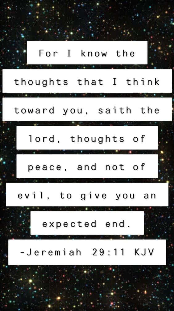 Jeremiah 29:11 Constellation Background