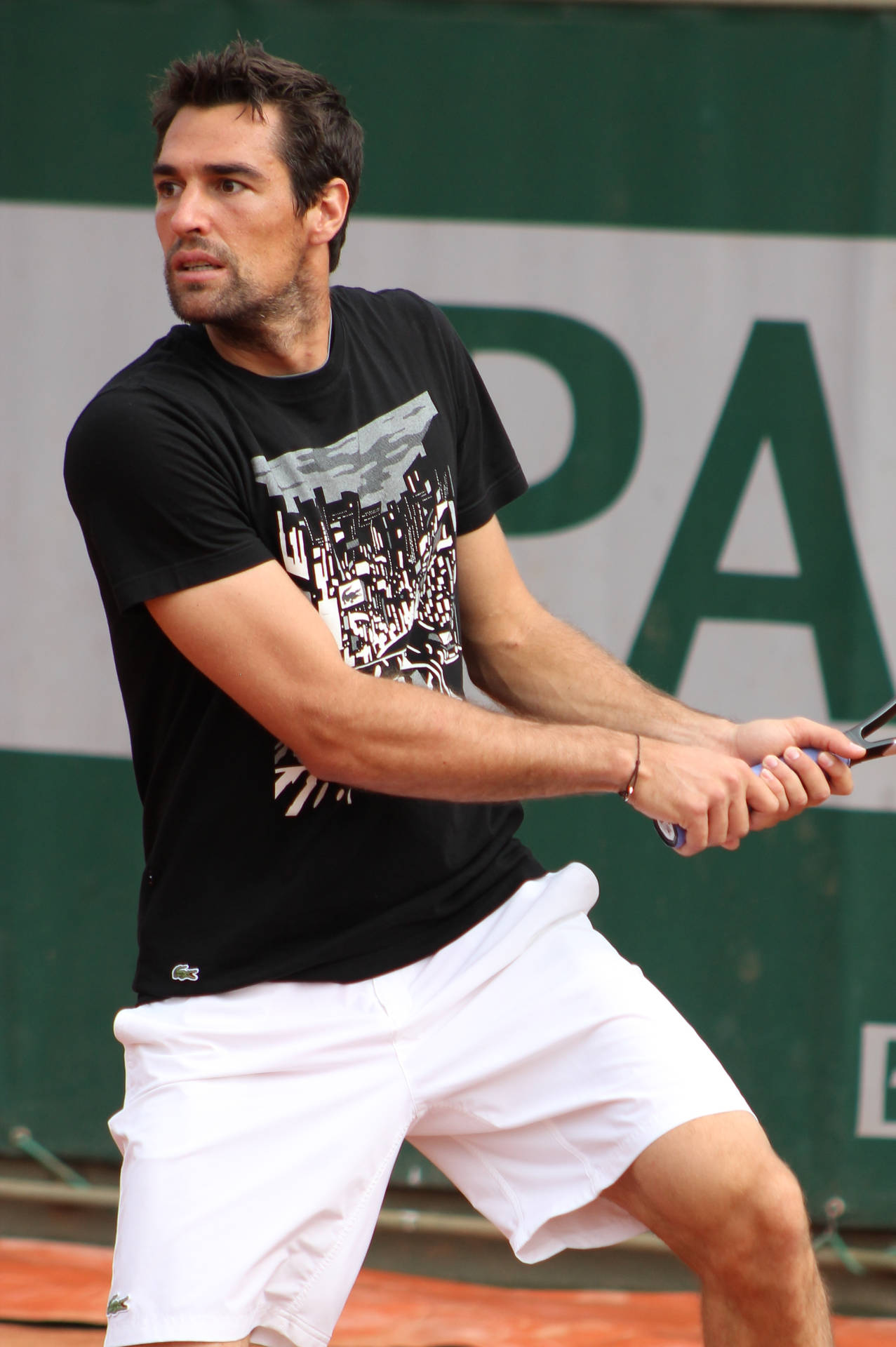 Jeremy Chardy In Black Shirt