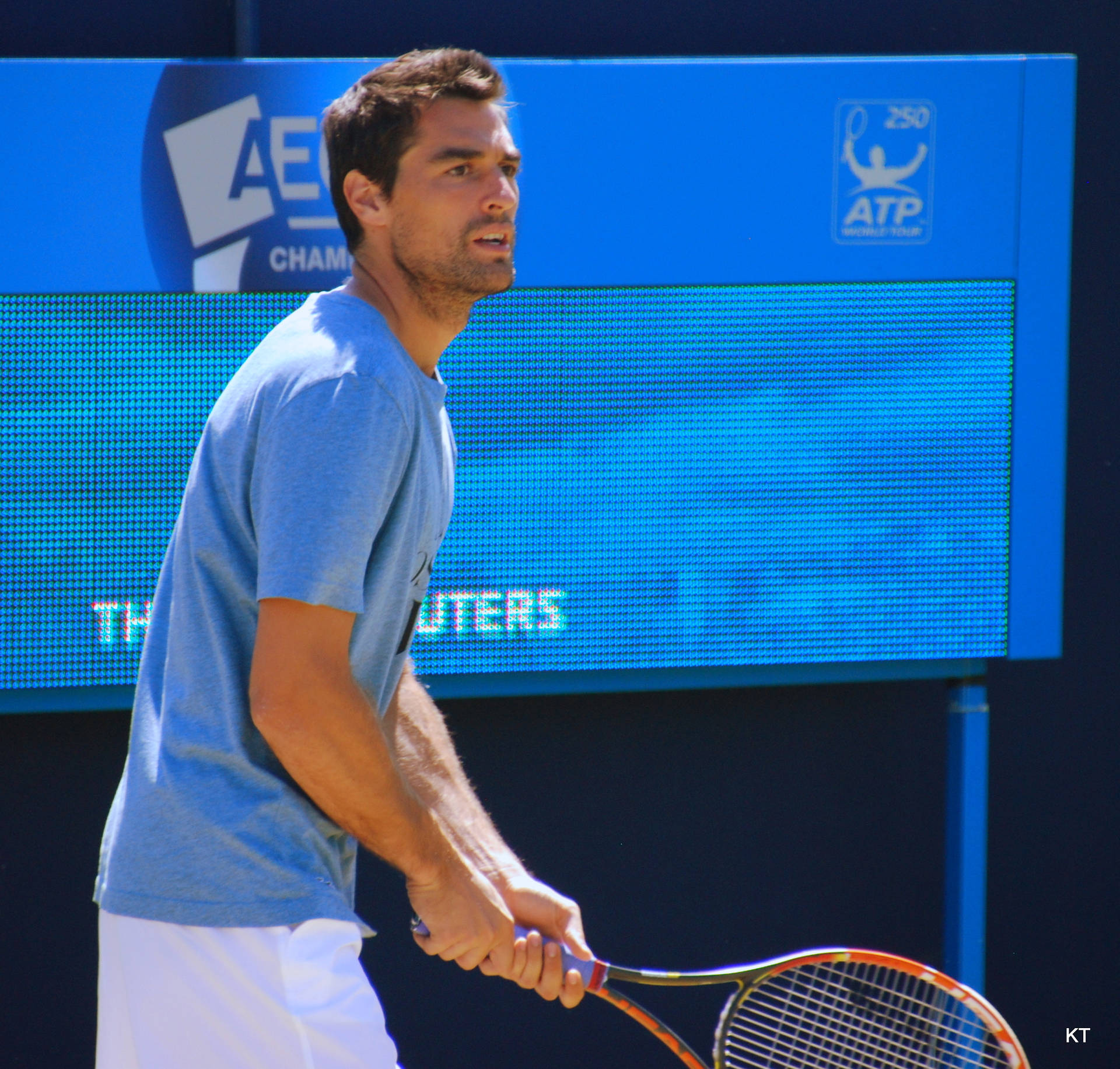 Jeremy Chardy In Blue Shirt Background