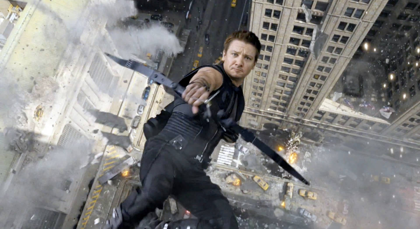 Jeremy Renner Falling Off The Building Background