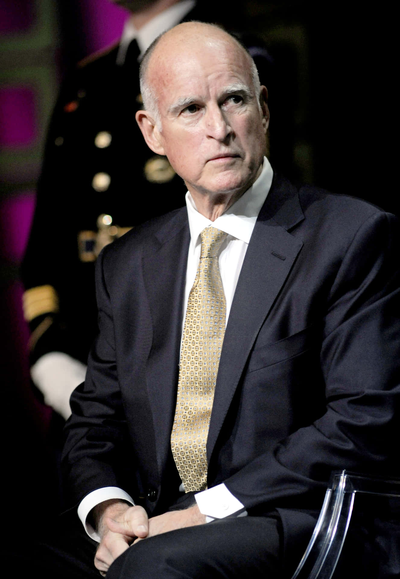 Jerry Brown Fingers Entwined Background