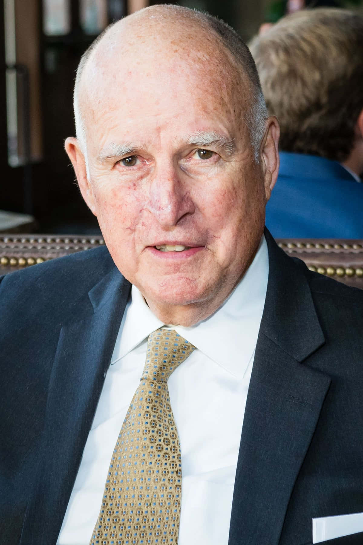 Jerry Brown In Suit Background