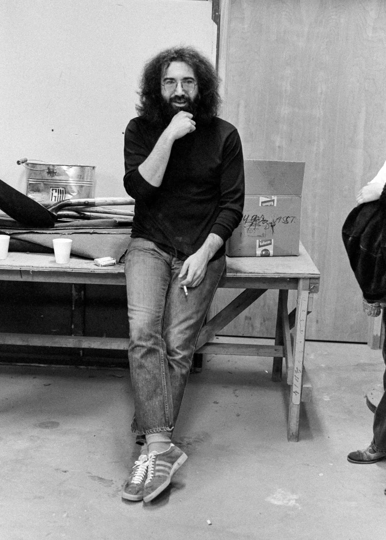 Jerry_ Garcia_ Candid_ Backstage_ Photo Background