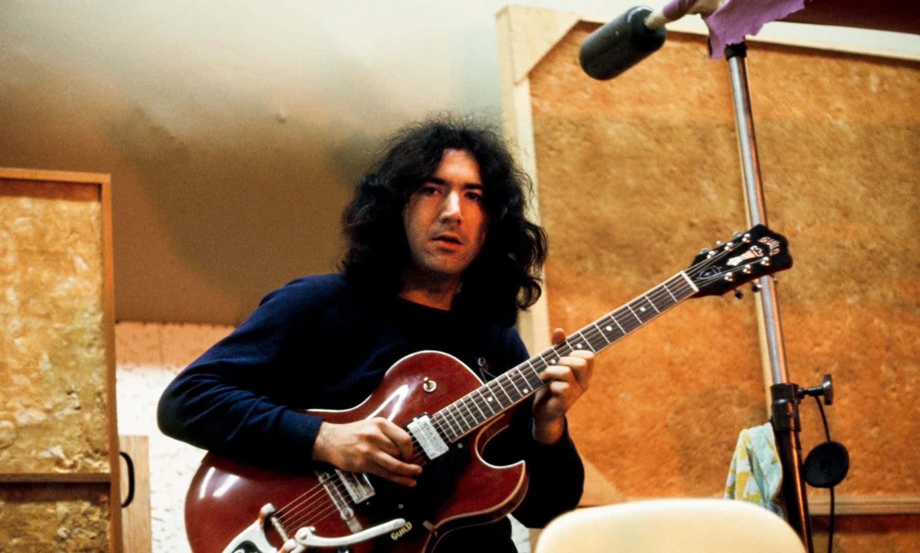 Jerry Garcia Playing Guitar Studio Session Background