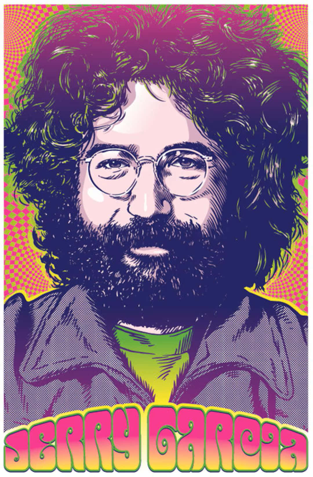 Jerry Garcia Pop Art Portrait Background