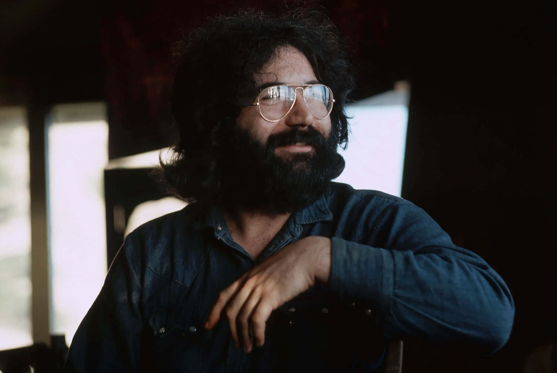 Jerry Garcia Relaxed Portrait Background