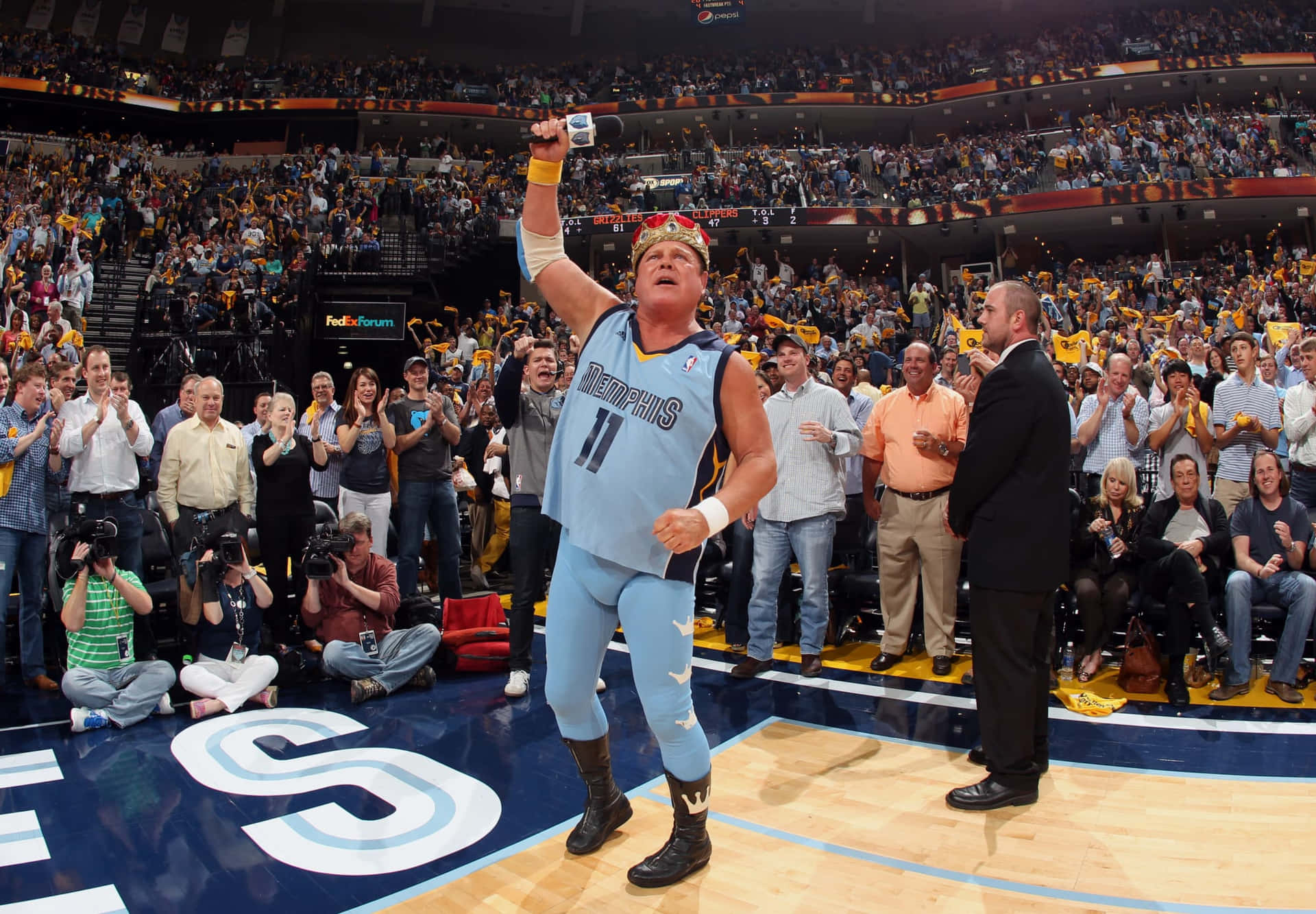 Jerry Lawler As Nba Special Guest Announcer Background
