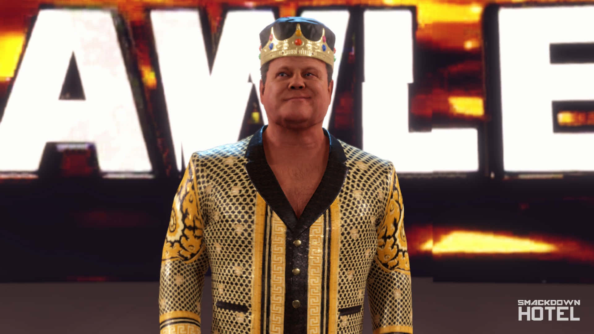 Jerry Lawler Digitally Rendered Game Character Background