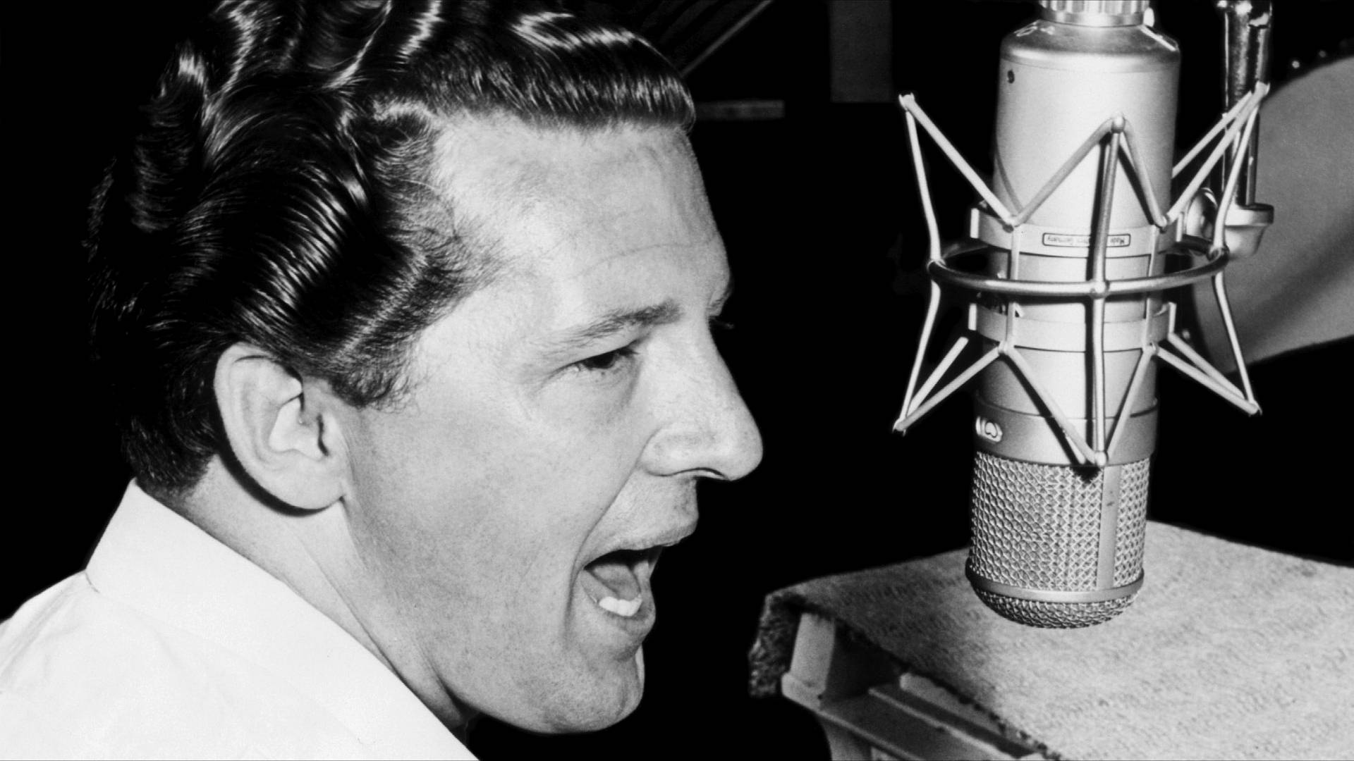 Jerry Lee Lewis In Recording Studio Background