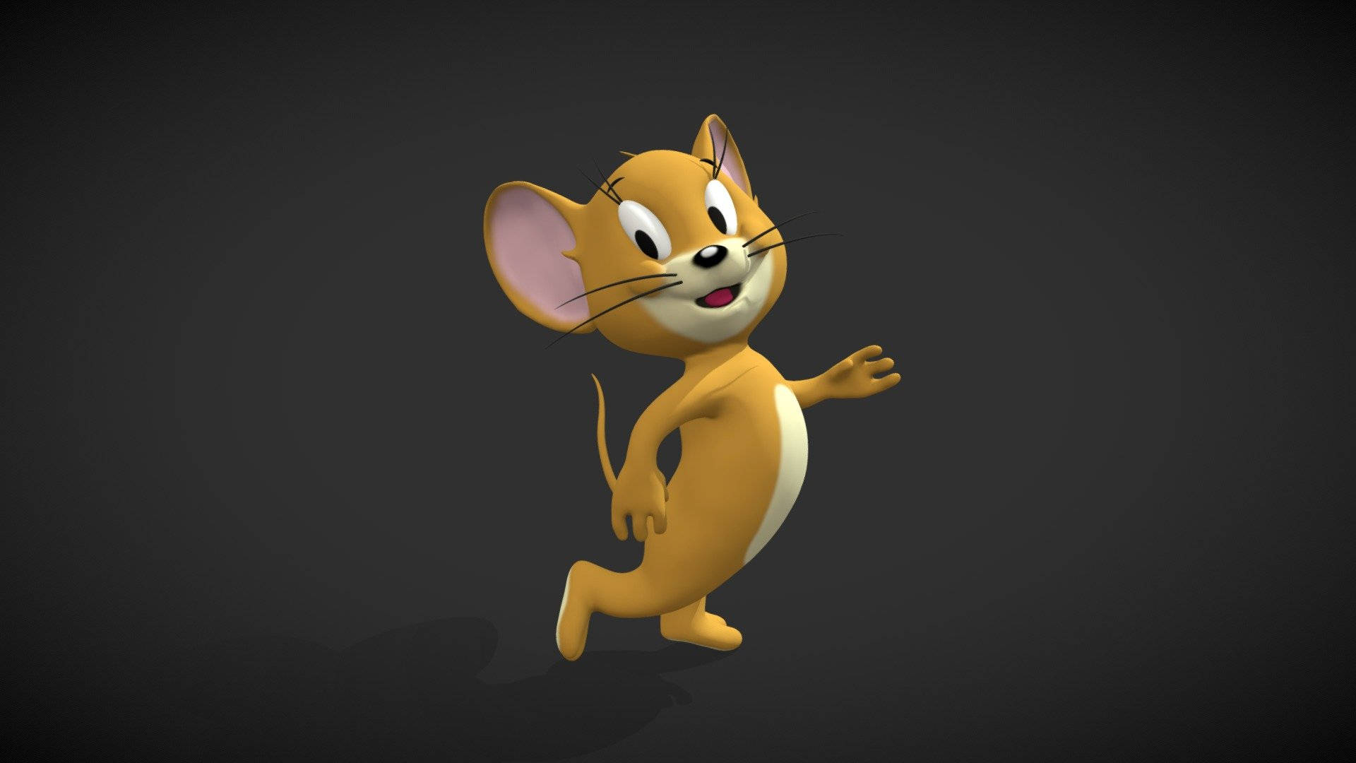 Jerry Mouse 3d Model Art Background