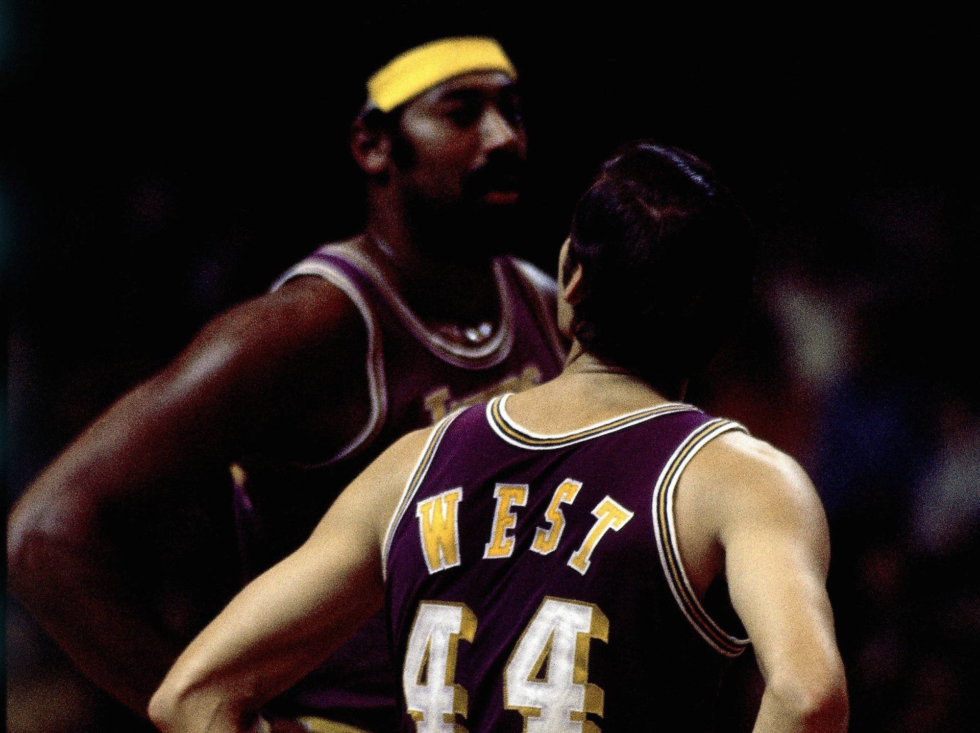 Jerry West And Wilt Chamberlain Nba's Greatest Duo Background