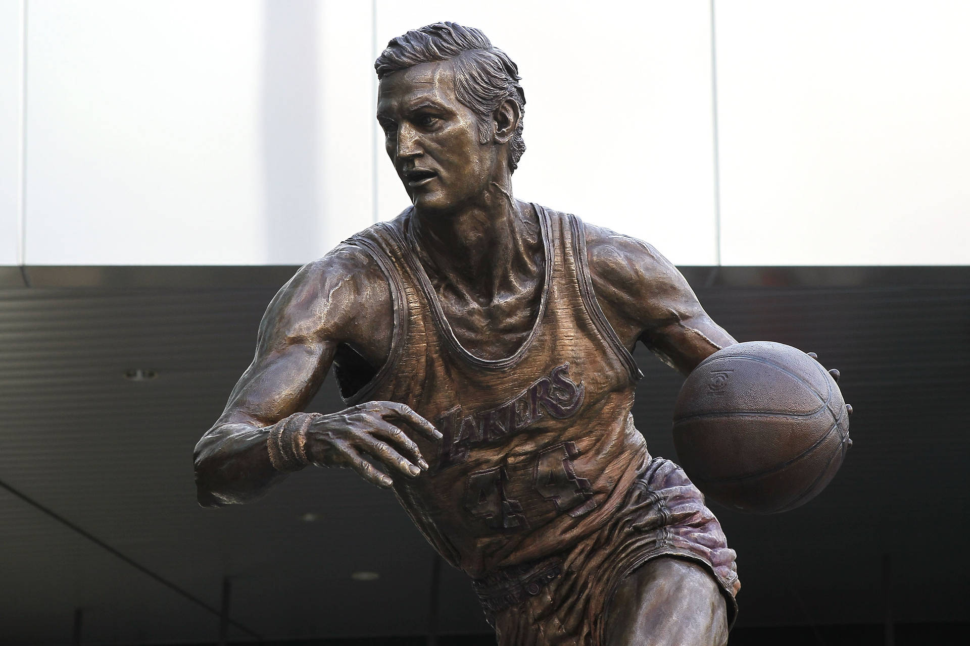 Jerry West Bronze Statue Staples Center