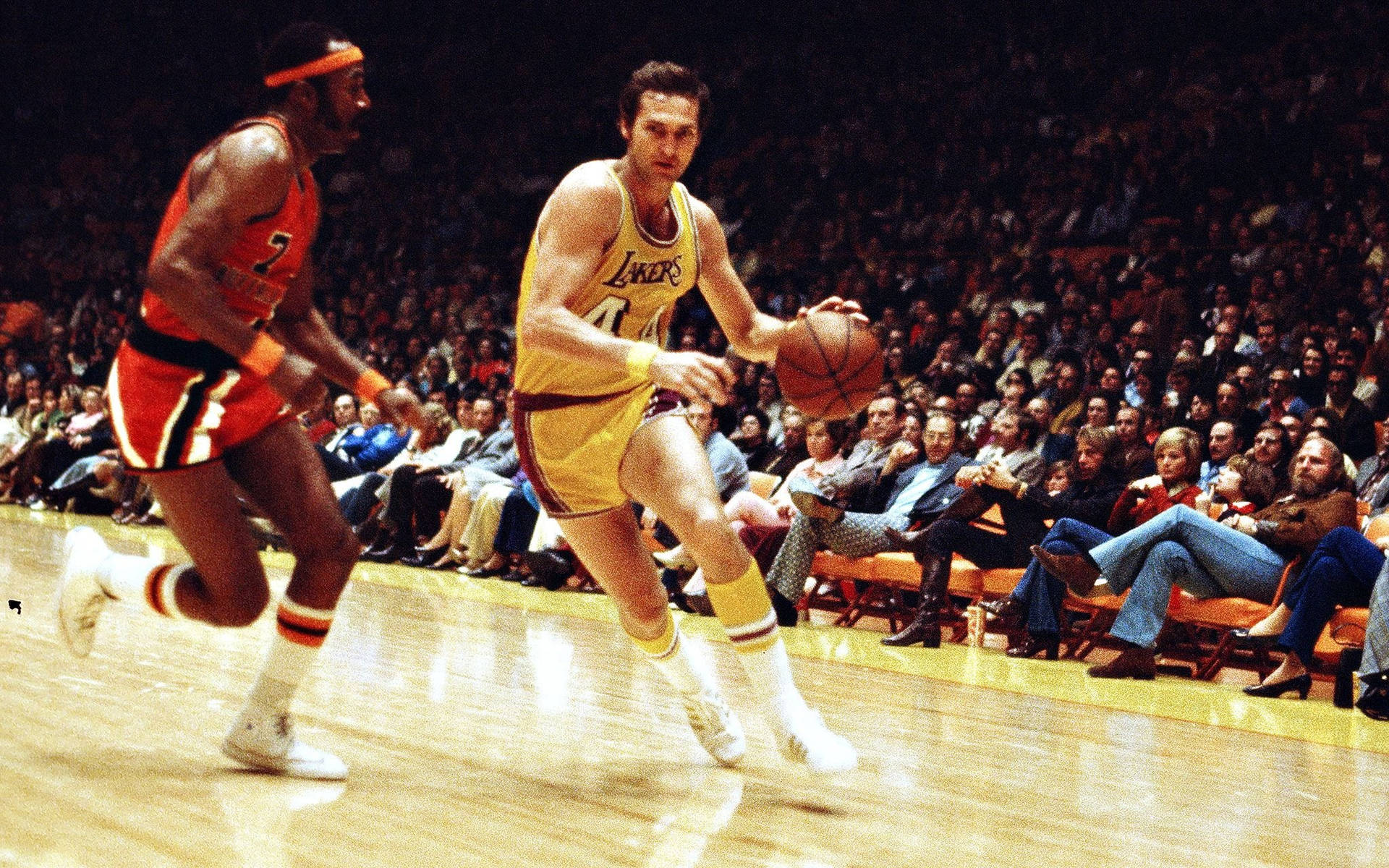 Jerry West Vs. Em Bryant The La Forum 1971 Background