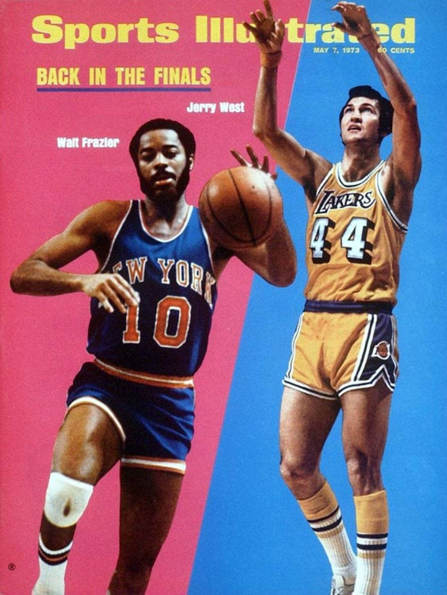 Jerry West Walt Frazier Sports Magazine Cover Background