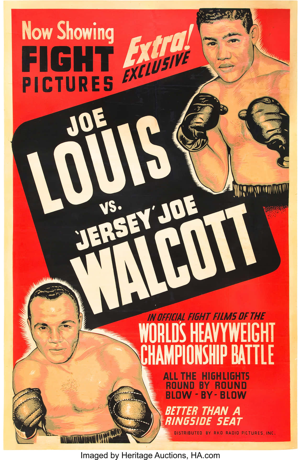 Jersey Joe Walcott And Joe Louis Fight Poster