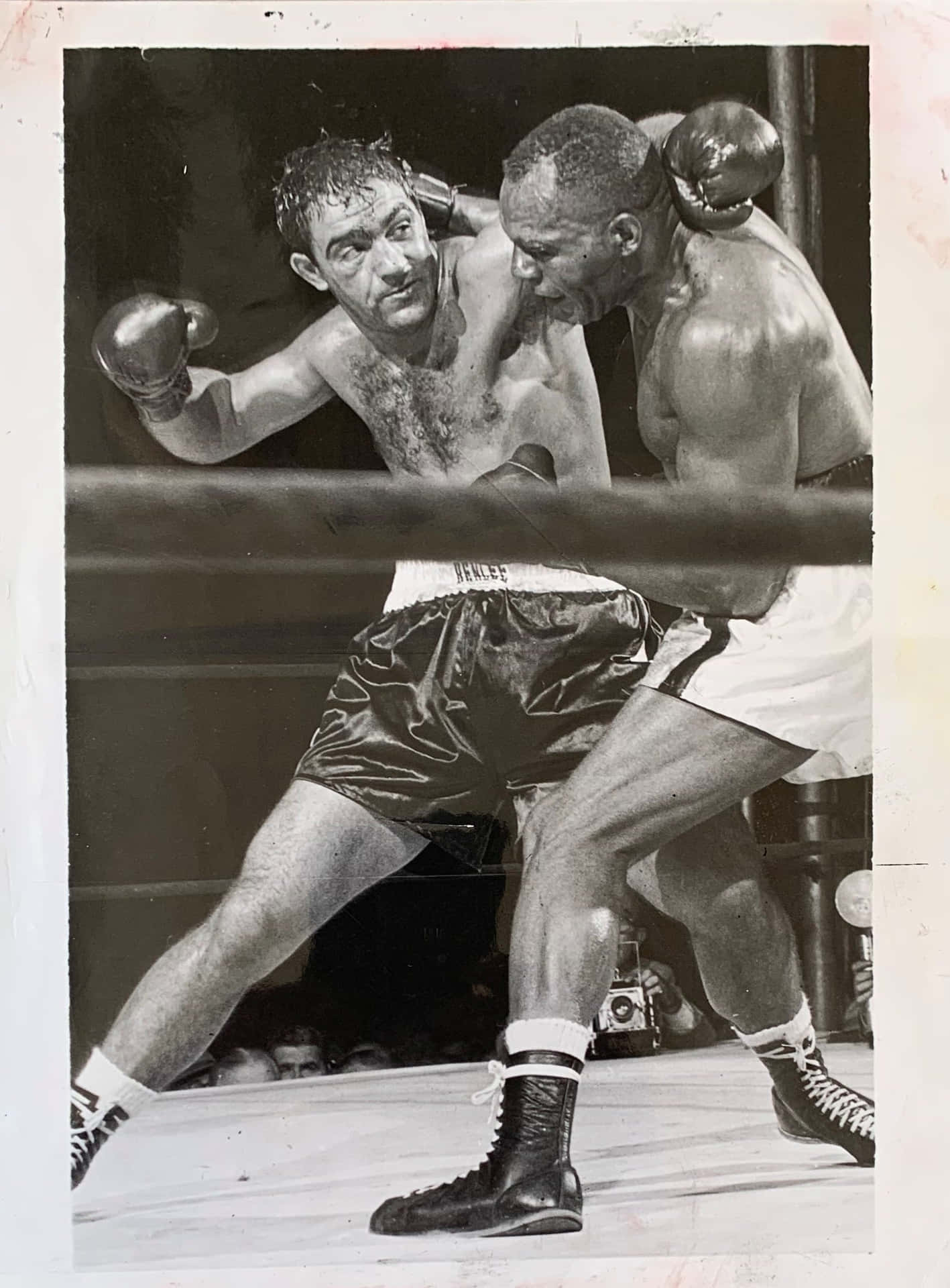 Jersey Joe Walcott Vs Rocky Marciano Fight In Philadelphia Background