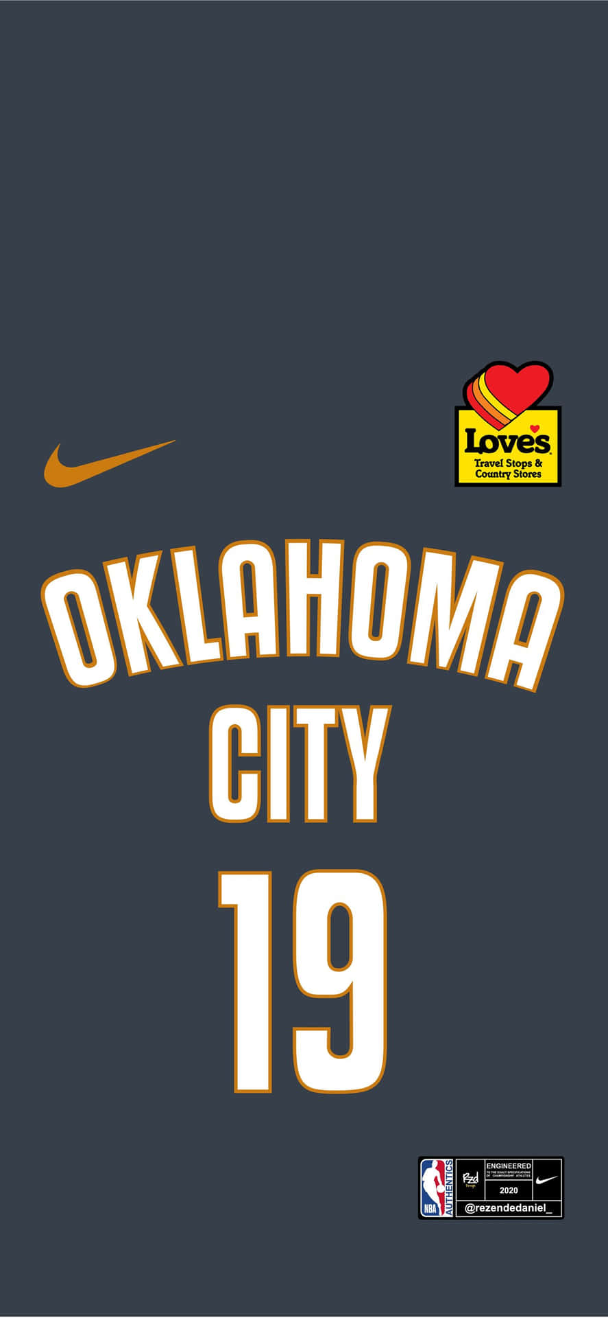 Jersey No. 19 Of Oklahoma City Thunders Background