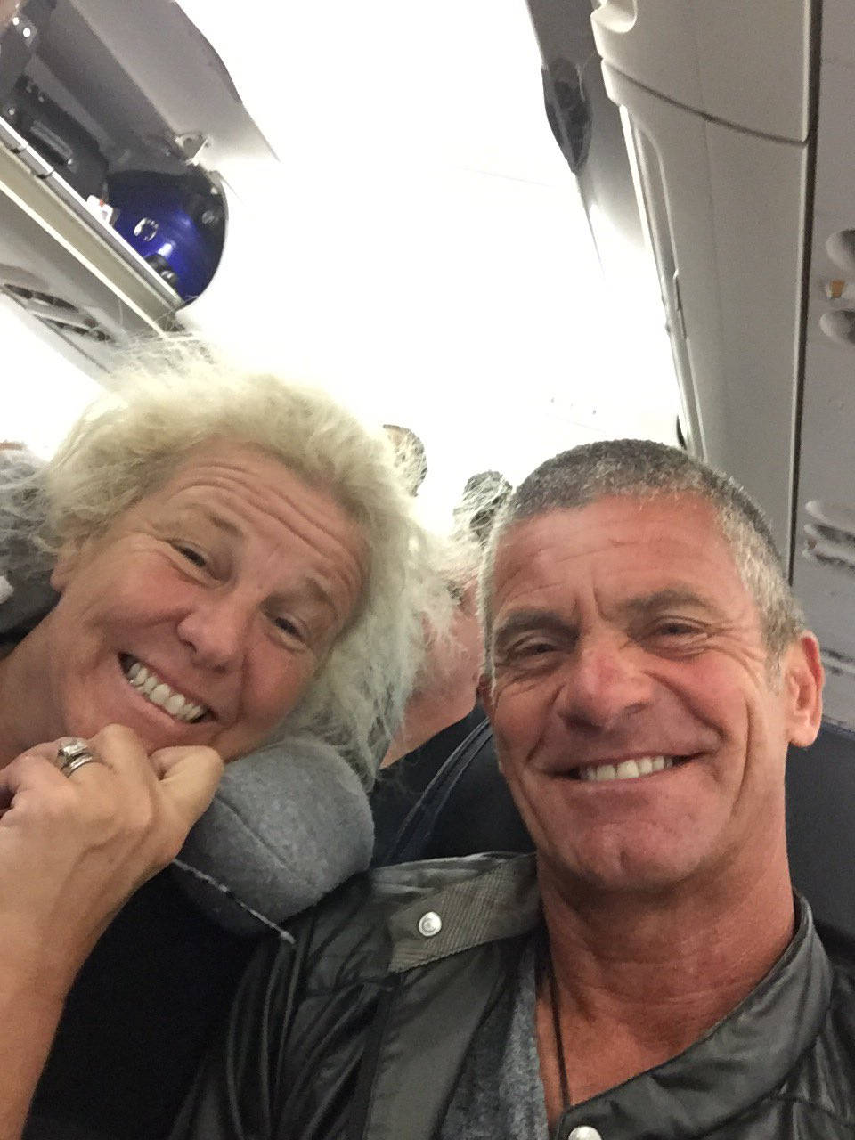 Jesper Parnevik And His Wife Enjoying Their Air Travel