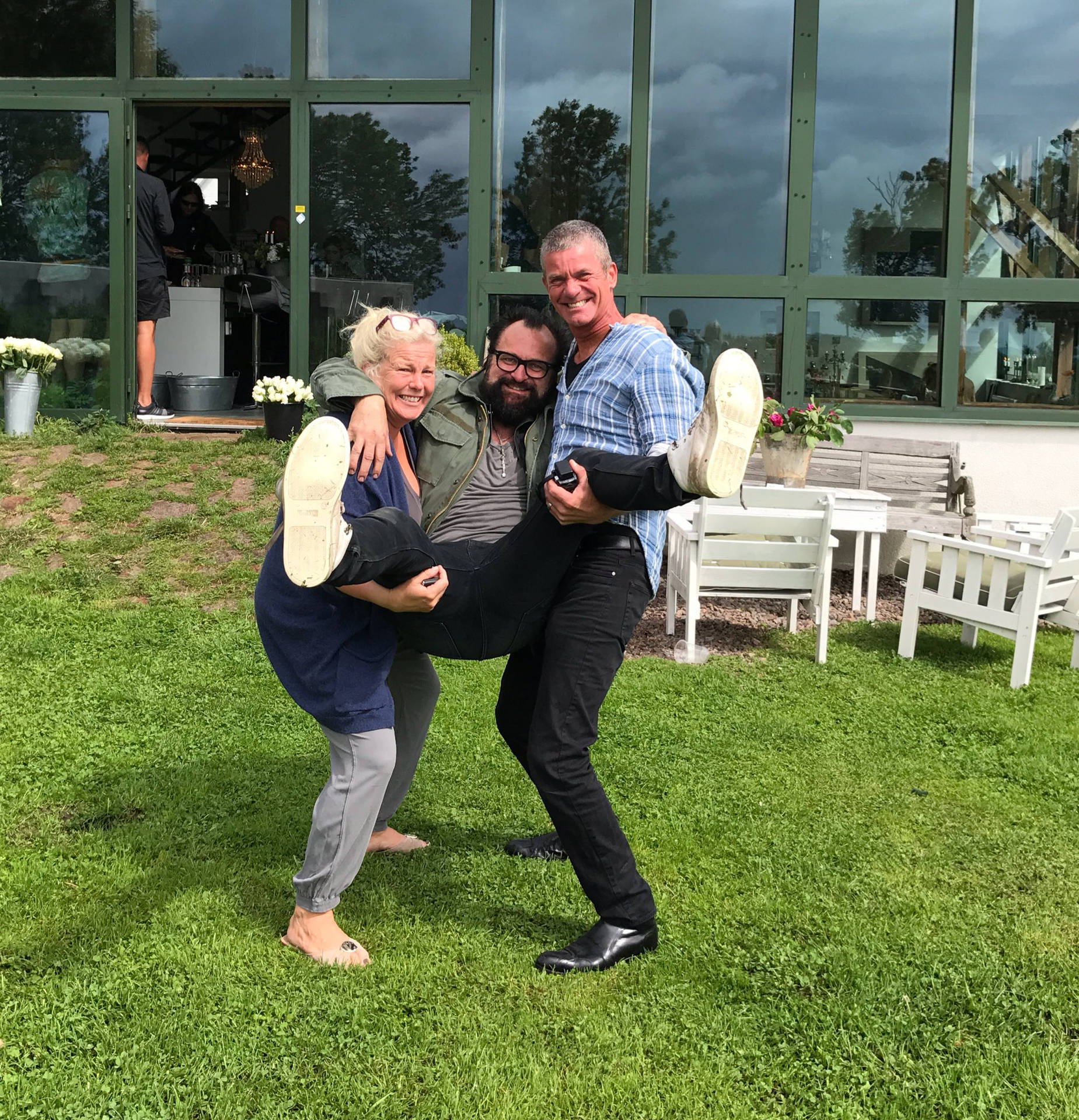 Jesper Parnevik And Wife Joking Around