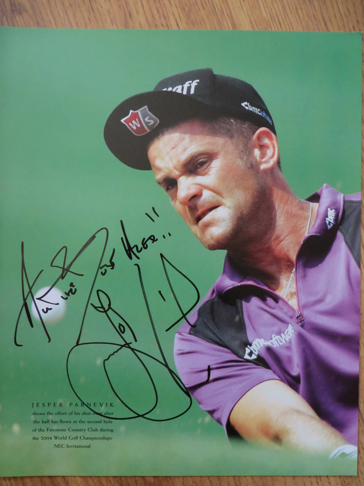 Jesper Parnevik Autograph Background