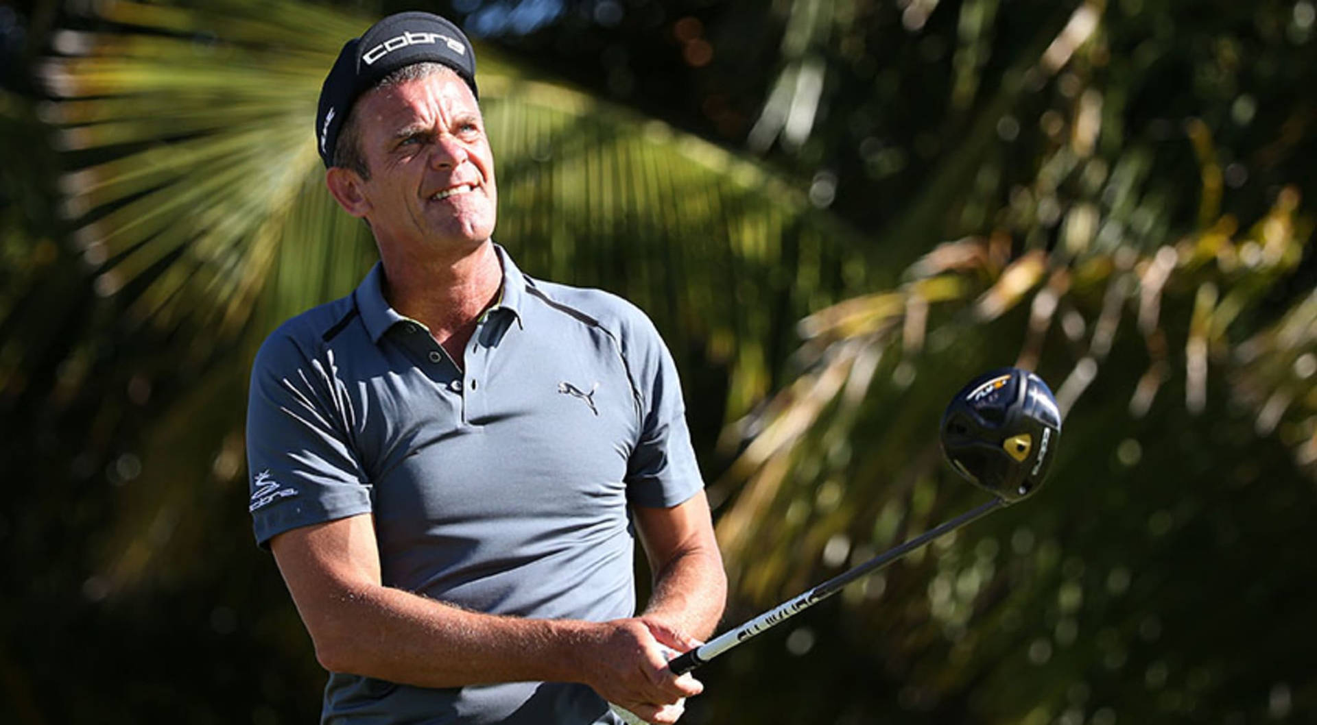 Jesper Parnevik In Intense Golf Mode Background