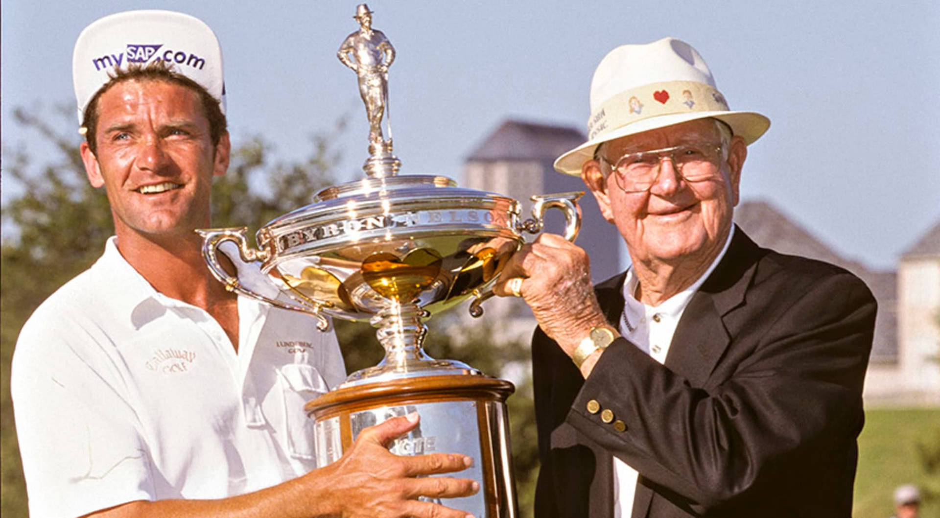 Jesper Parnevik With Byron Nelson Background