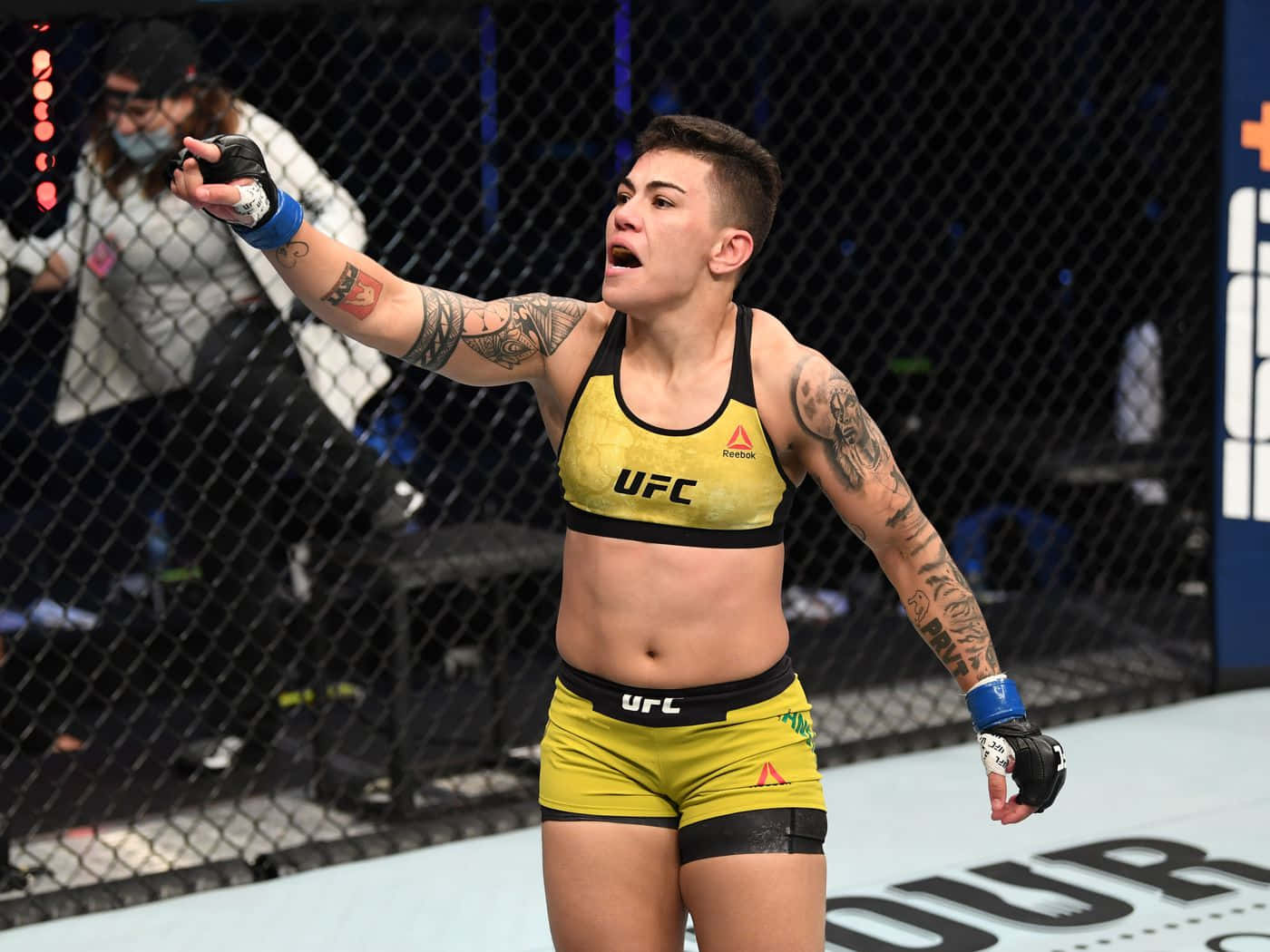 Jéssica Andrade Pointing Inside Ring