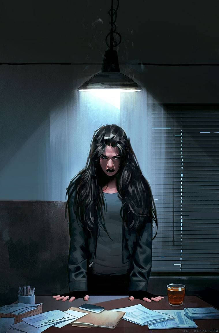 Jessica Jones In Investigation Room Background