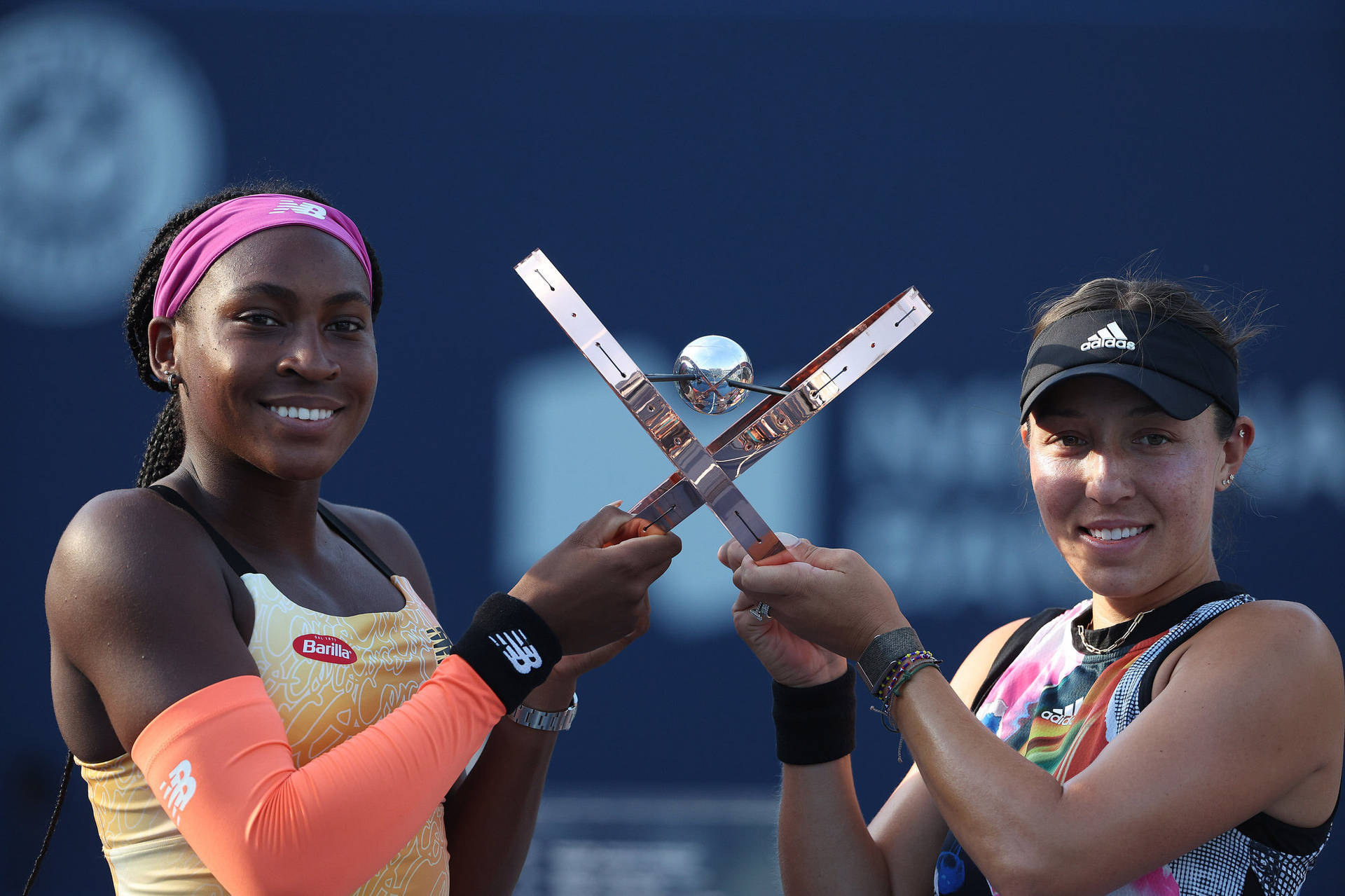 Jessica Pegula And Coco Gauff Close-up Background