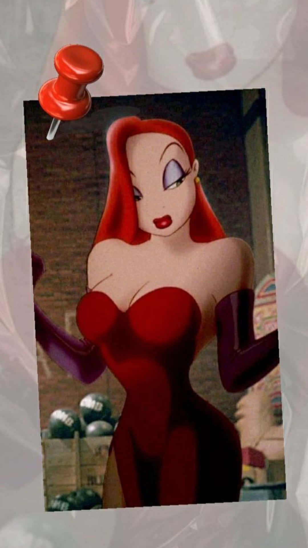 Jessica Rabbit Animated Character Pinup Background
