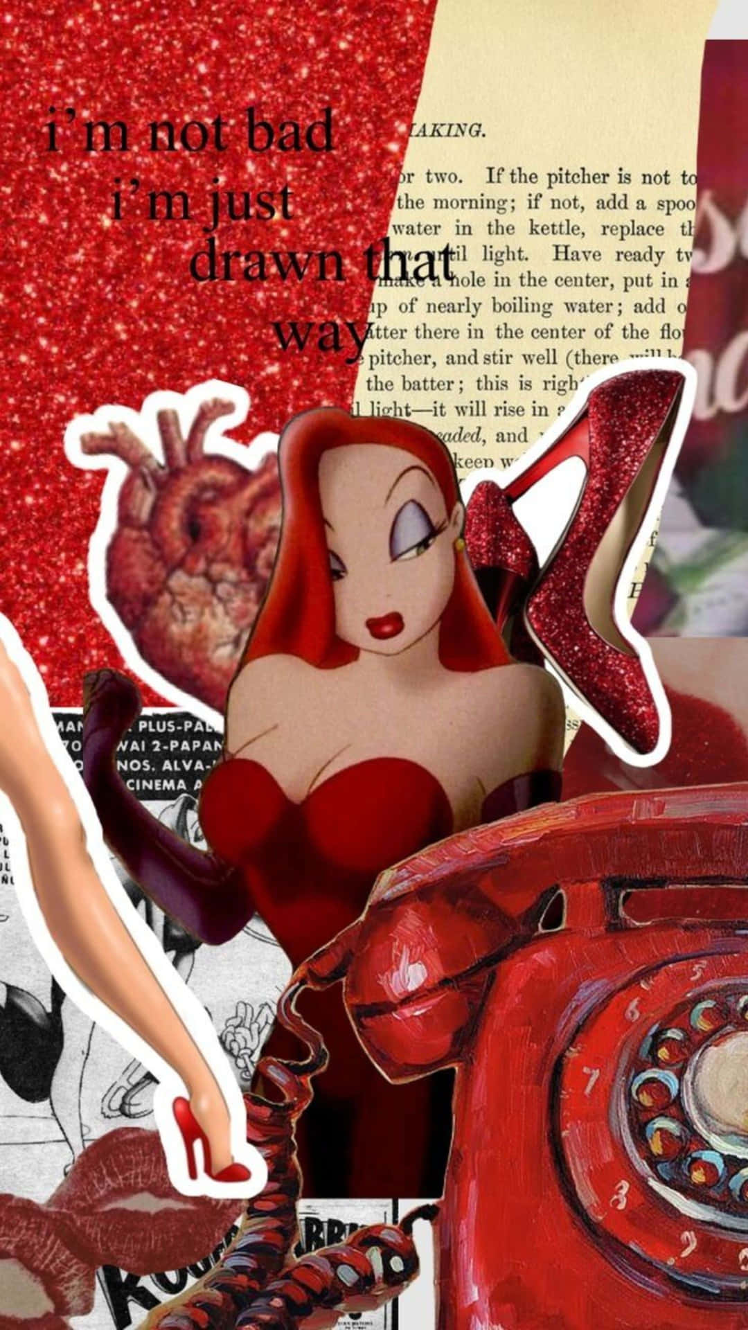 Jessica Rabbit Collage Art