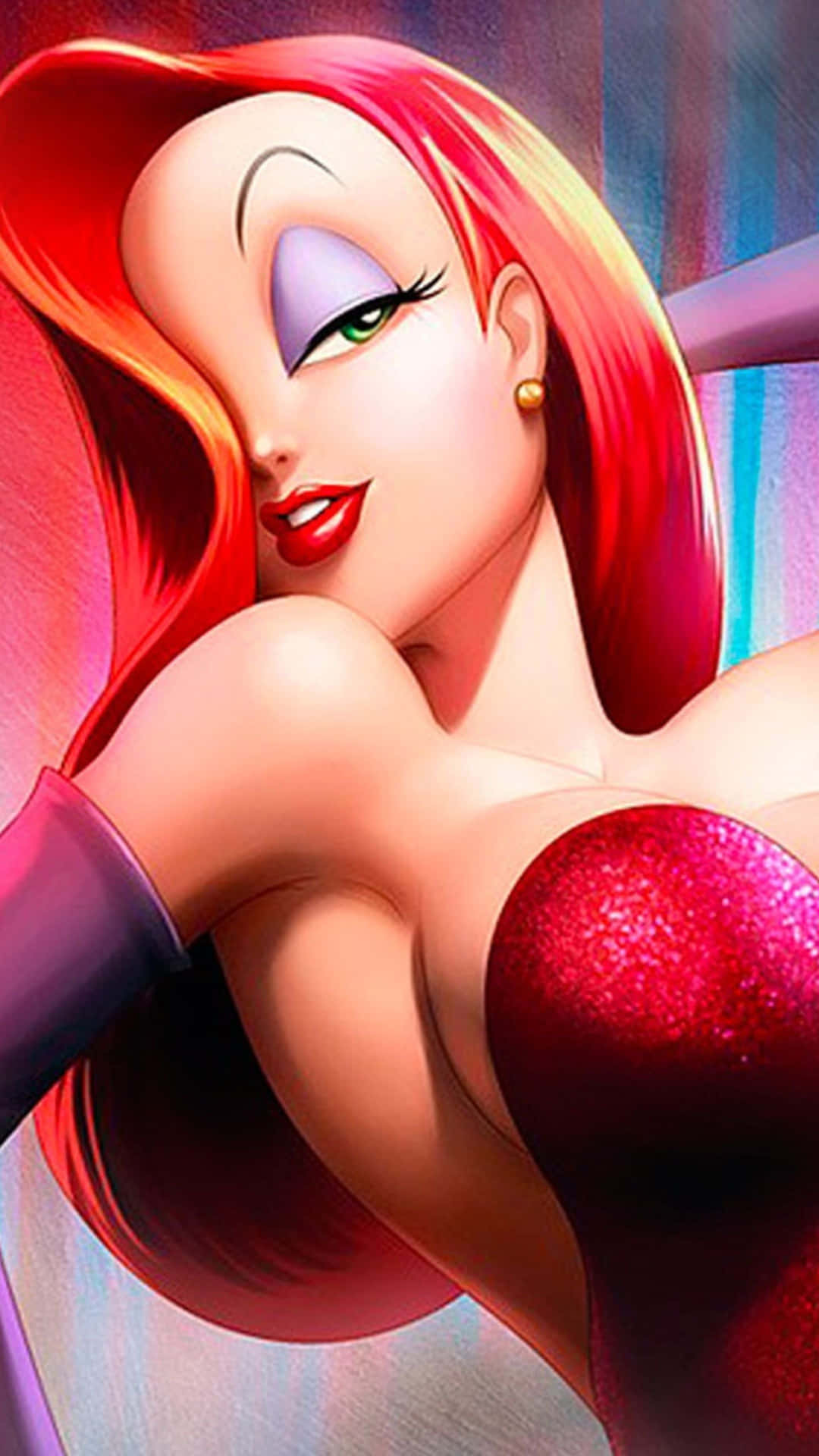 Jessica Rabbit Glamorous Portrait Background