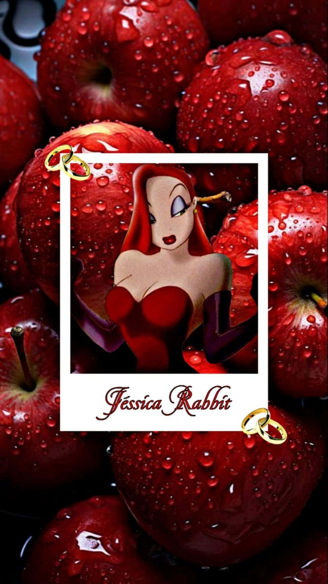 Jessica Rabbit Red Apples Background Background
