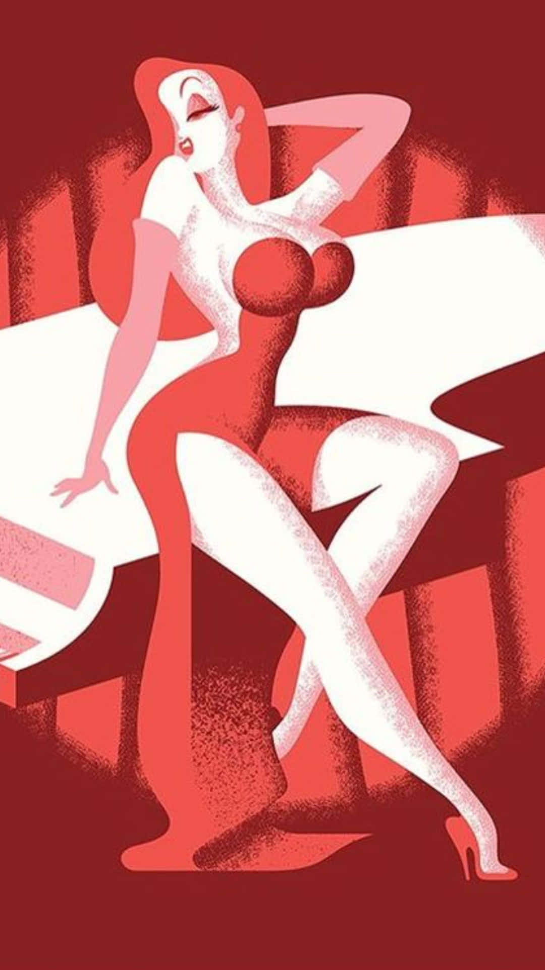 Jessica Rabbit Red Background Illustration Background