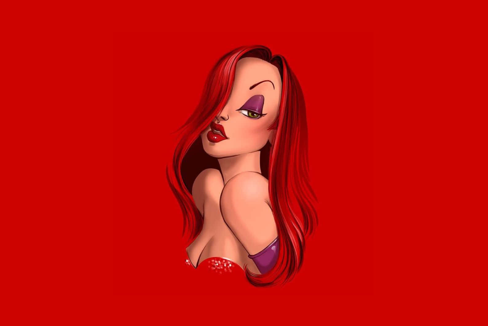 Jessica Rabbit Red Background Illustration Background