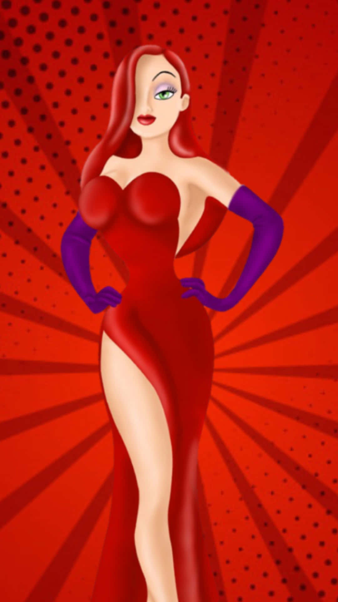 Jessica Rabbit Red Dress Illustration