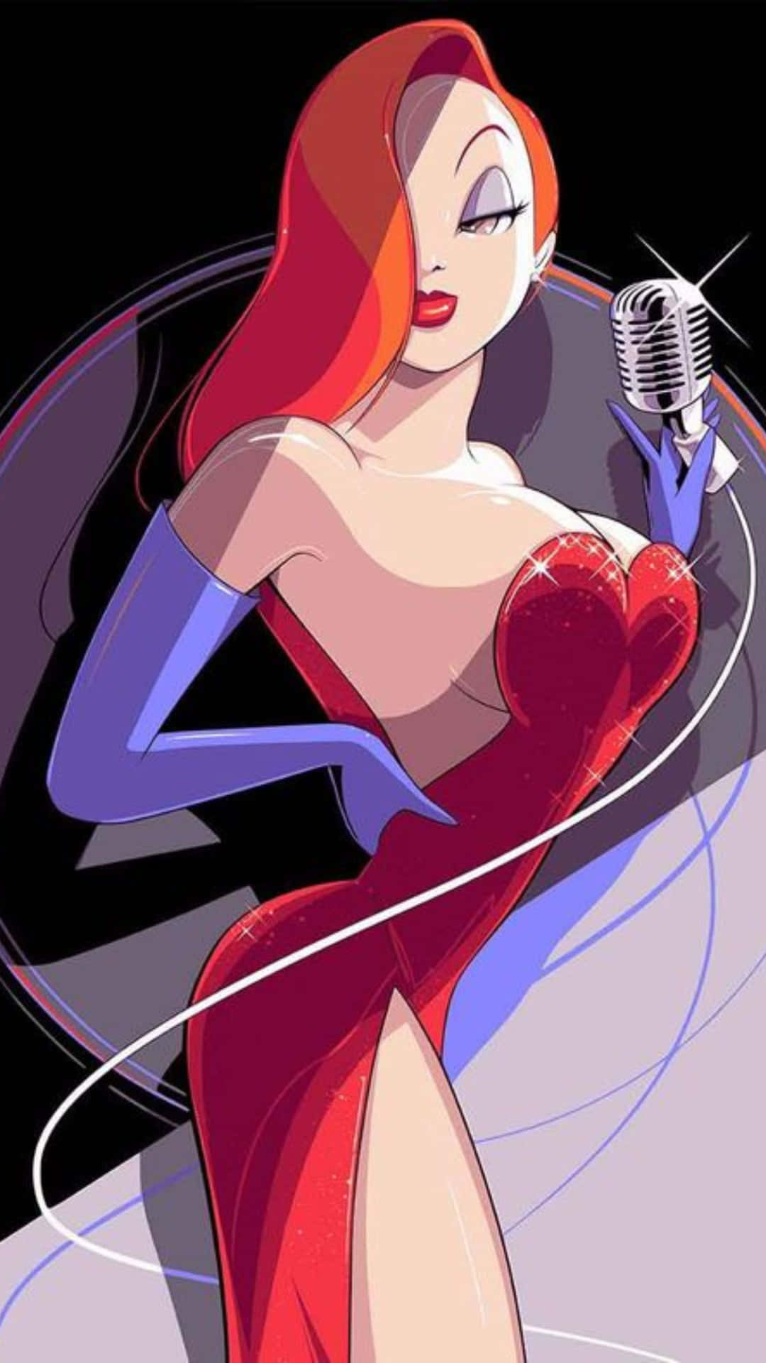 Jessica Rabbit Singing Illustration Background