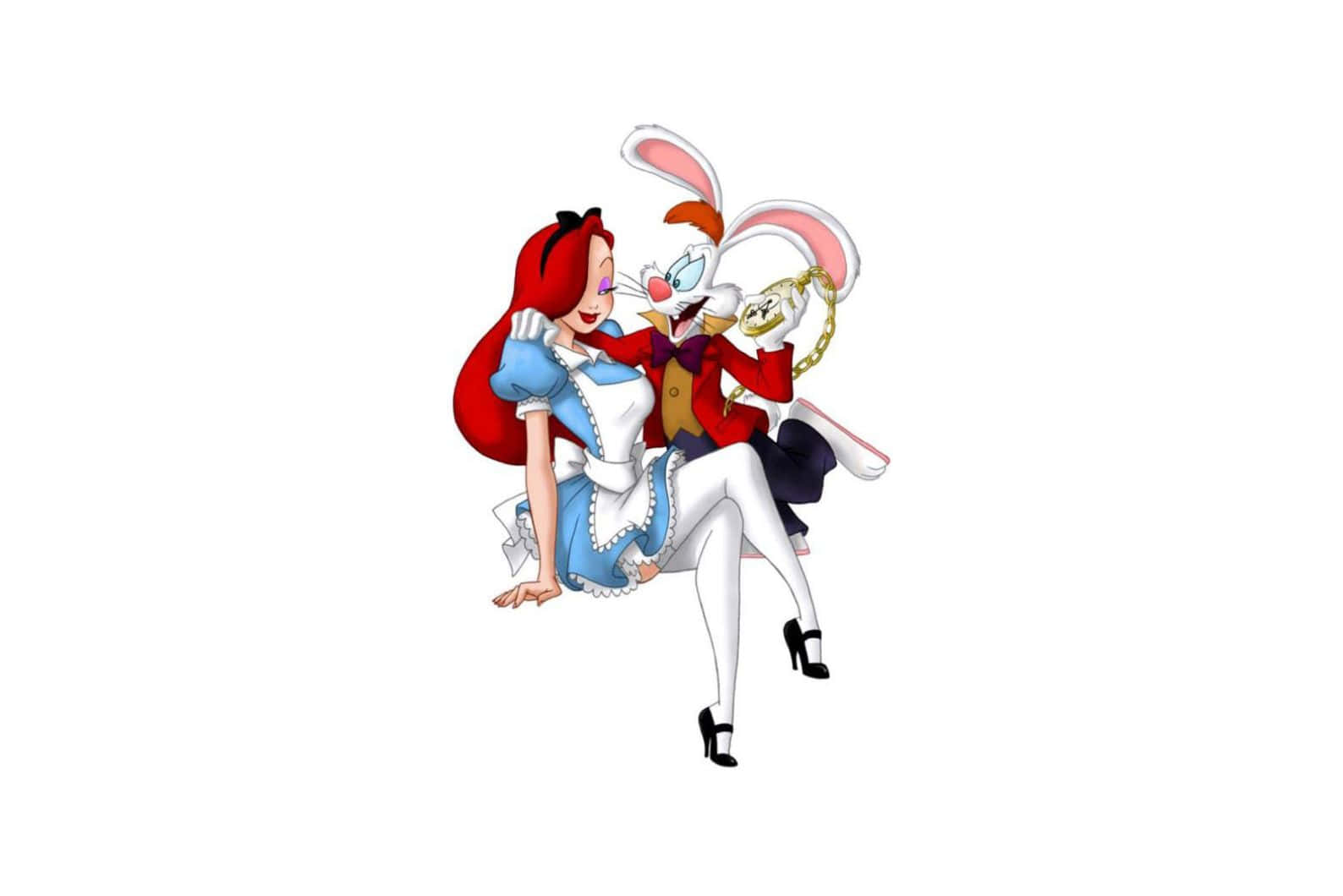 Jessica Rabbitand Roger Rabbit Cartoon Background