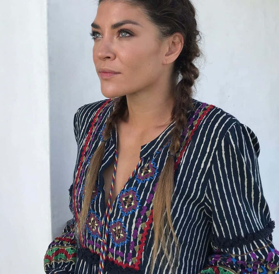 Jessica Szohr Striking A Pose In A Stylish Outfit