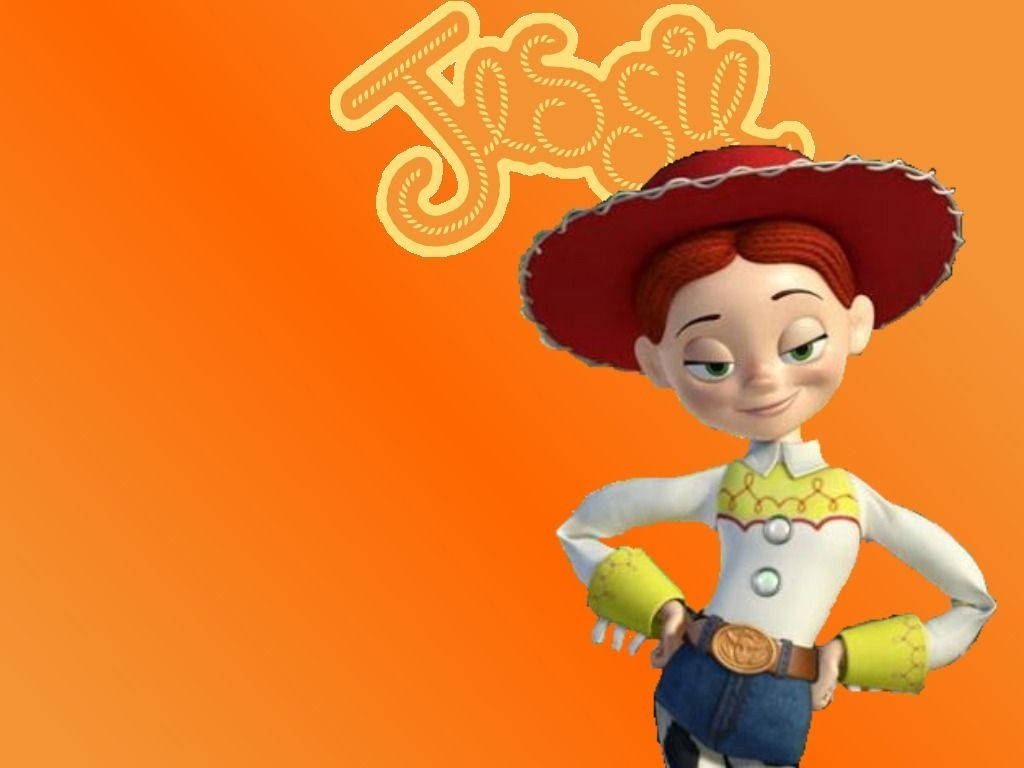 Jessie Toy Story With Rope Name Background