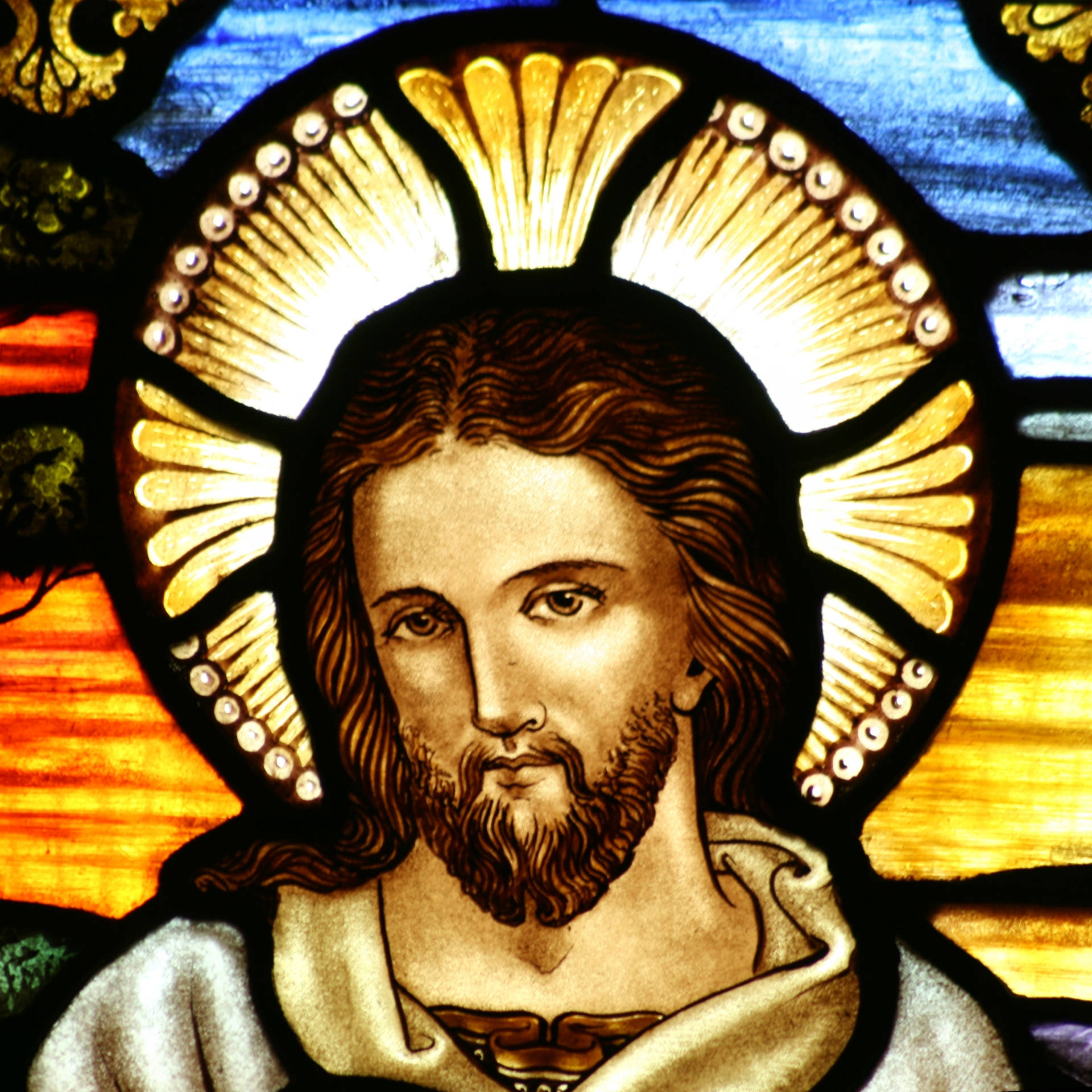 Jesus As The Good Shepherd In Christianity Religion Stained Glass