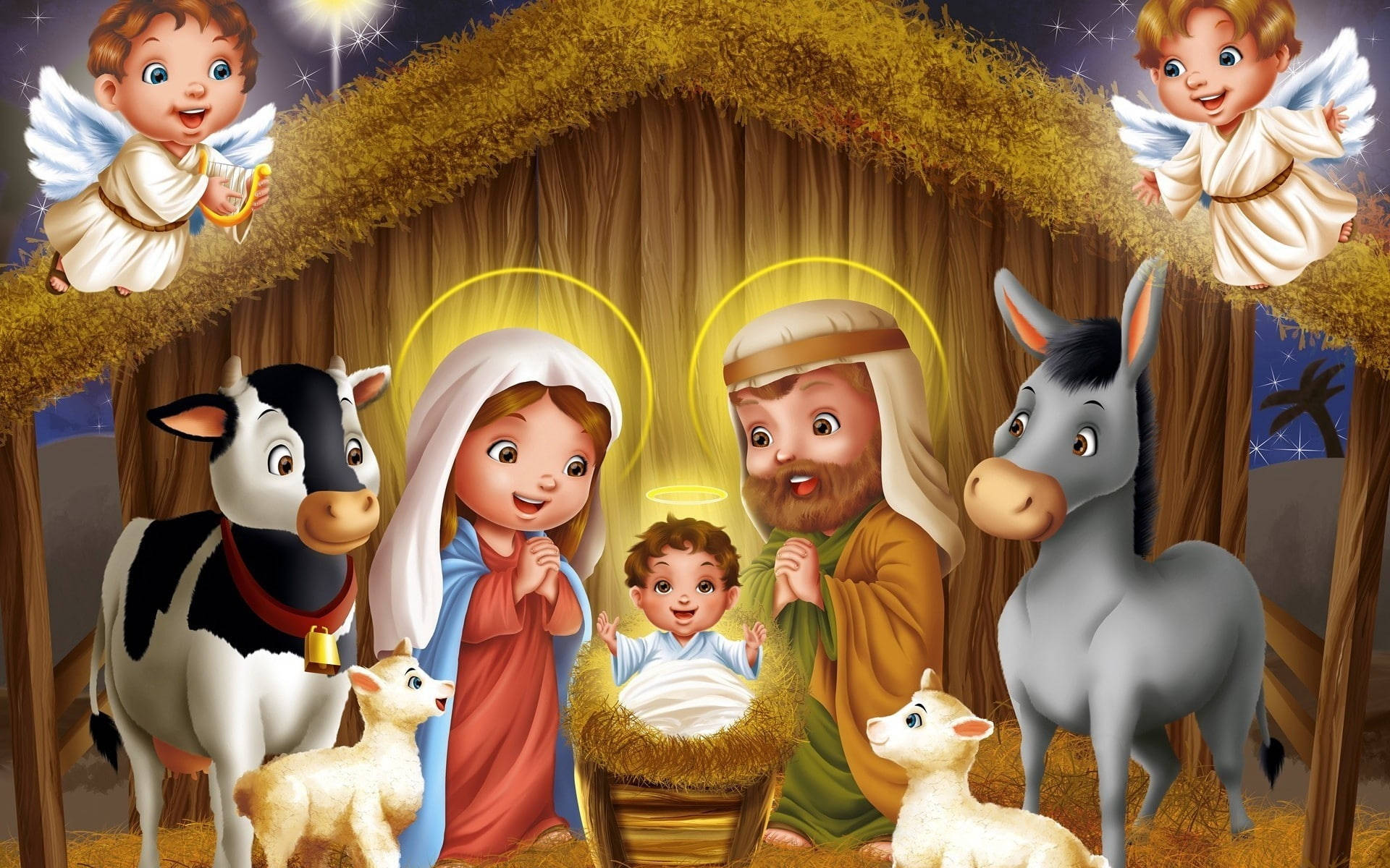 Jesus Christ Children Art Background