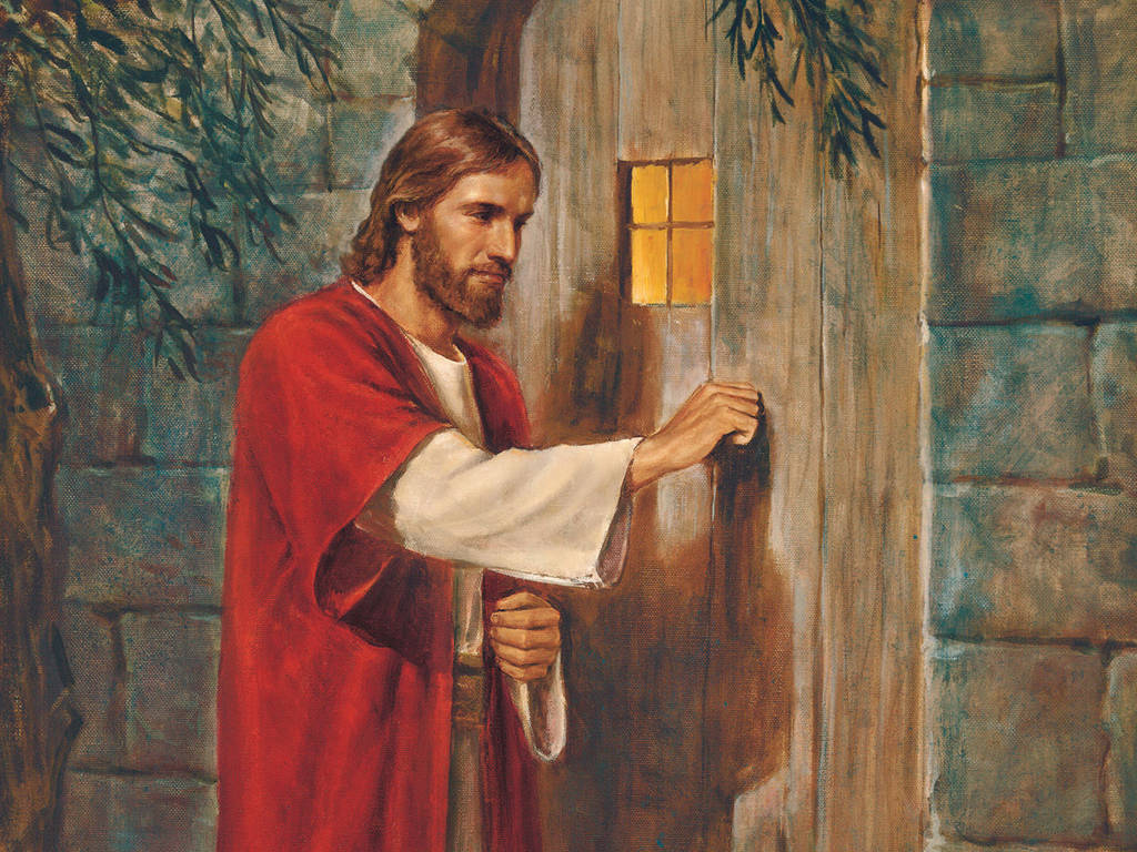 Jesus Christ Entering Our Homes Background