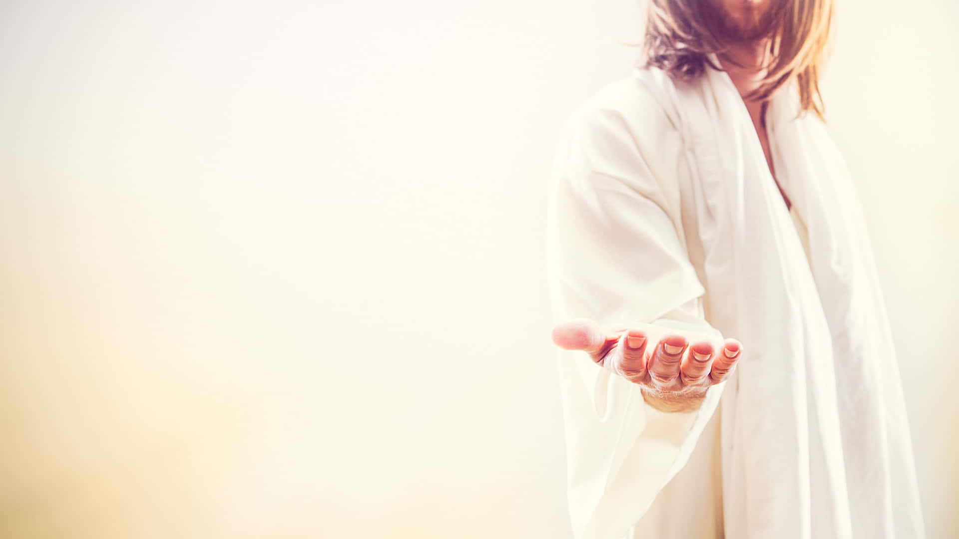 Jesus Christ In Heavenly Glory Background