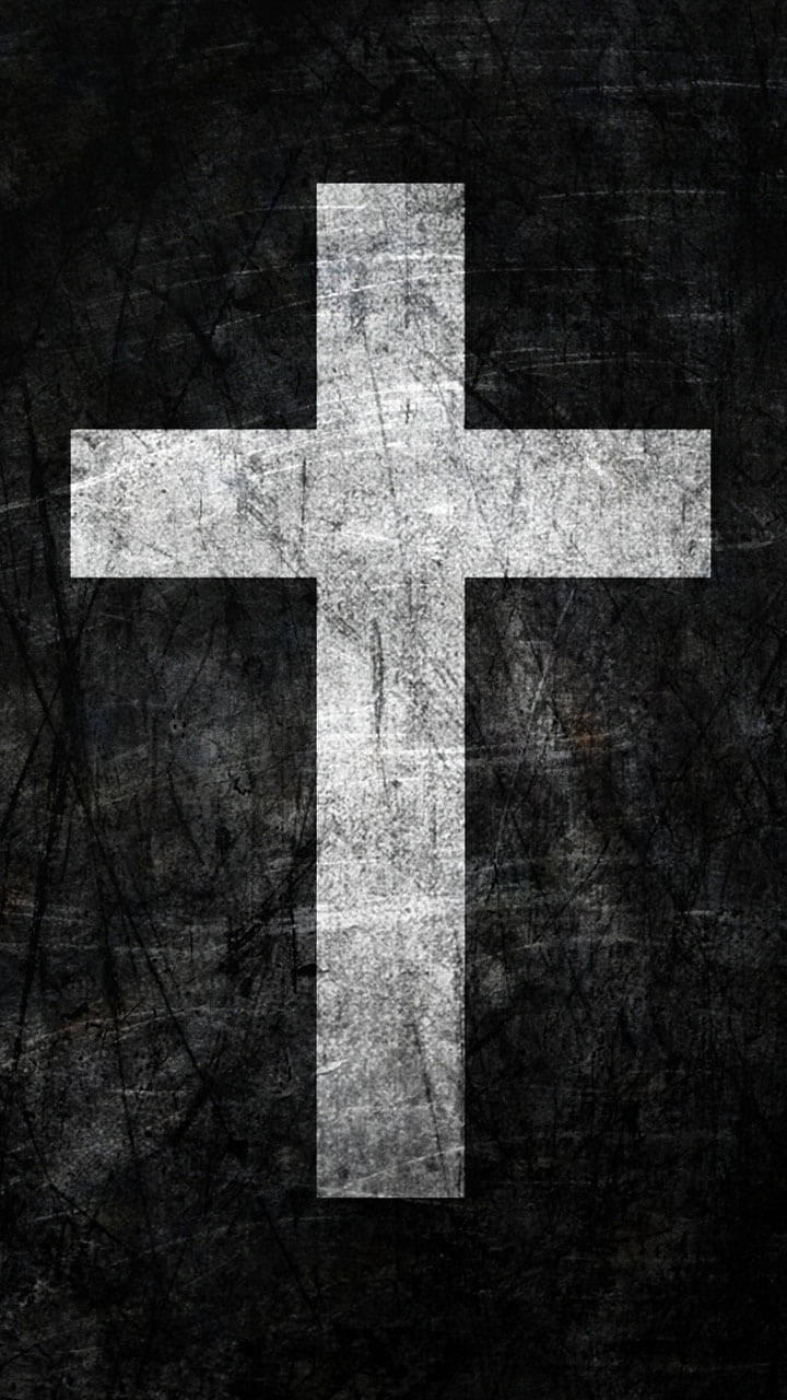 Jesus Christ Scratched Cross Background