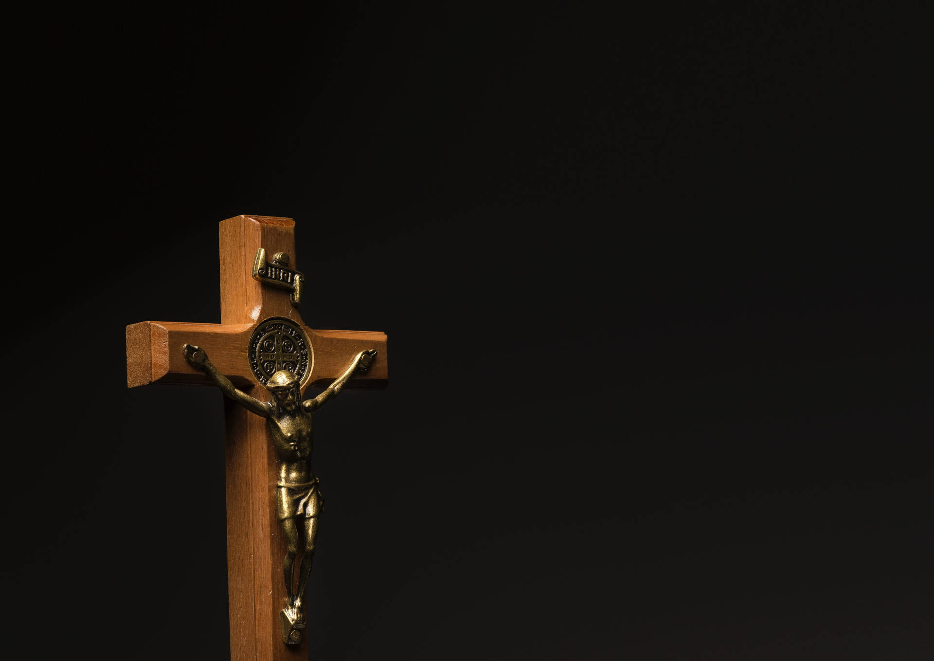 Jesus Christ Wooden Statue Background