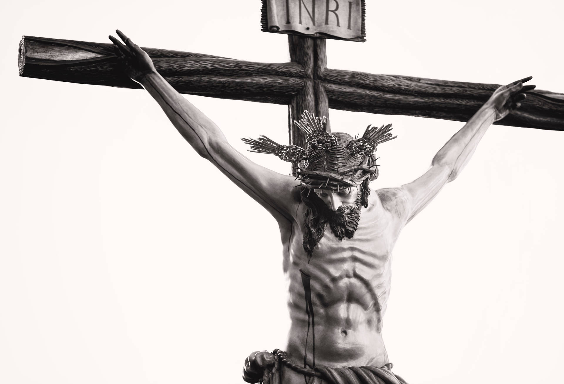Jesus Cross Sculpture Background