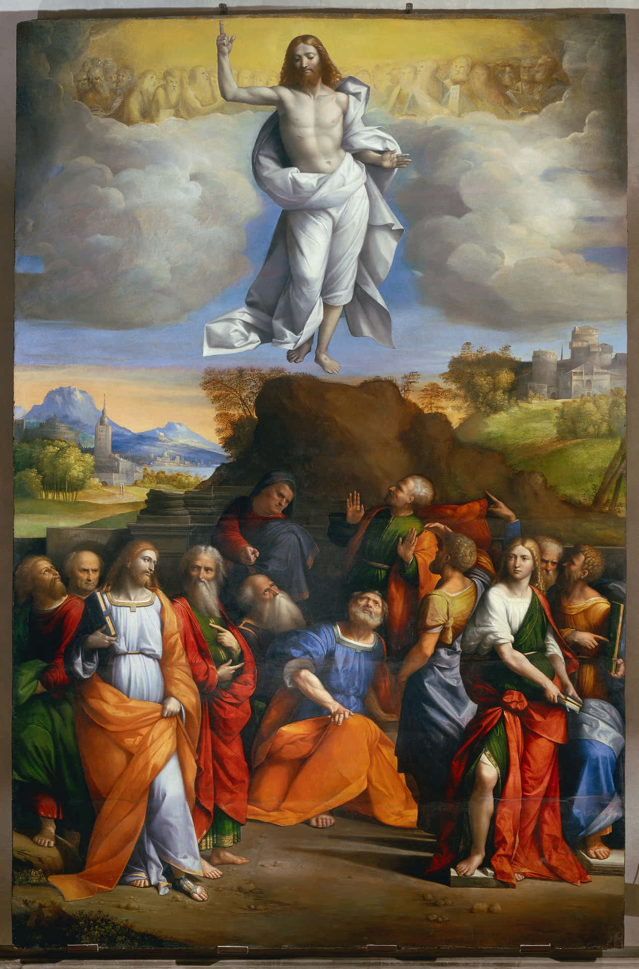 Jesus Descending From Heaven Background