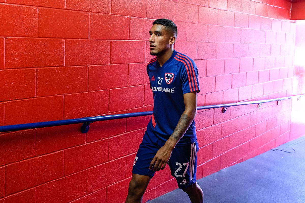 Jesus Ferreira In Action At An Fc Dallas Soccer Match Background